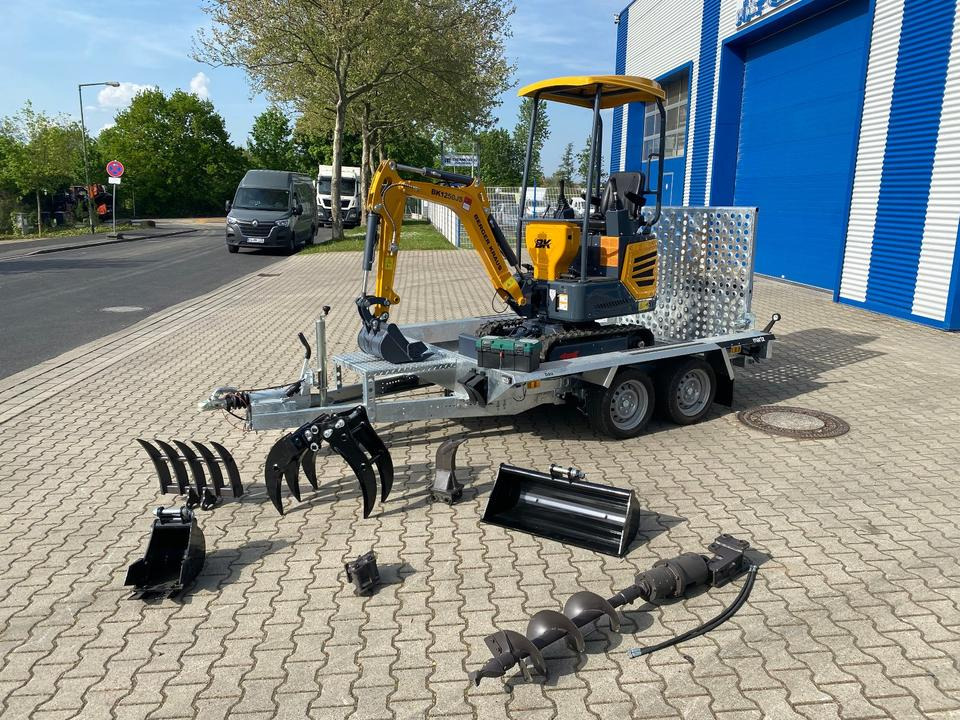 Minibagger BK1250JS + Tieflader + Zubehör *INKL.19% MWST*KUBOTA*BERGER KRAUS*JOYSTICK*SOFORT!* - Mini bager, Prikolica: slika 2 Minibagger BK1250JS + Tieflader + Zubehör *INKL.19% MWST*KUBOTA*BERGER KRAUS*JOYSTICK*SOFORT!* - Mini bager, Prikolica: slika 2