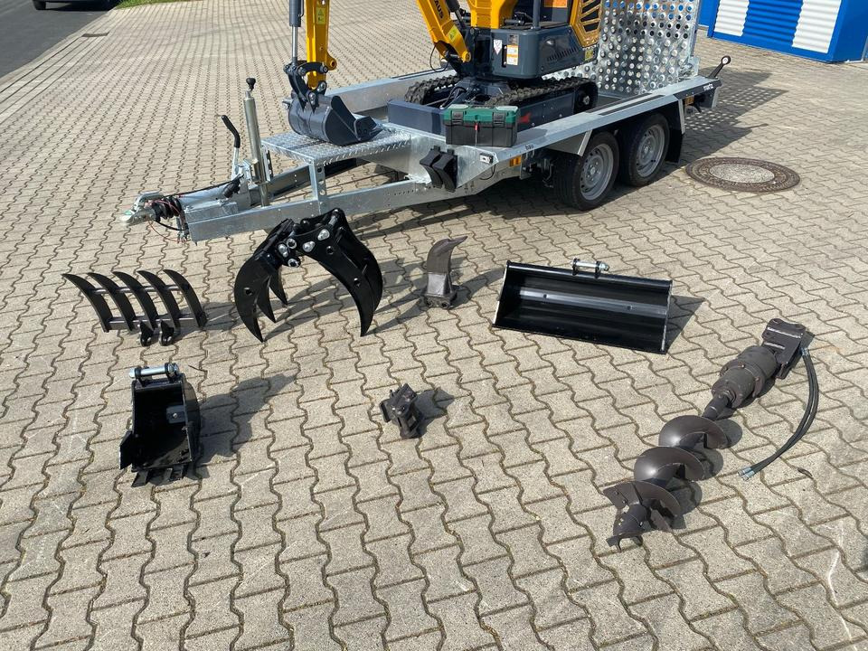 Minibagger BK1250JS + Tieflader + Zubehör *INKL.19% MWST*KUBOTA*BERGER KRAUS*JOYSTICK*SOFORT!* - Mini bager, Prikolica: slika 3 Minibagger BK1250JS + Tieflader + Zubehör *INKL.19% MWST*KUBOTA*BERGER KRAUS*JOYSTICK*SOFORT!* - Mini bager, Prikolica: slika 3