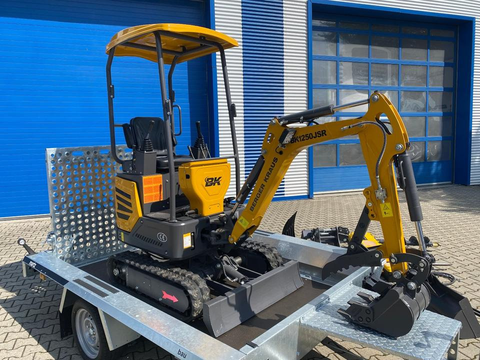 Mini bager Minibagger BK1250JSR + Tieflader + Zubehör *INKL.19% MWST*BERGER KRAUS*VERSTELLFAHRWERK* KUBOTA*SOFORT!*: slika 7