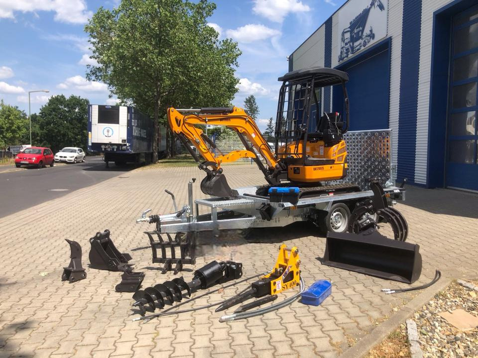 Minibagger BK1700JS +Tieflader +Zubehör *INKL.19% MWST*BERGER KRAUS*KUBOTA*JOYST*SOFORT! - Mini bager, Prikolica: slika 1 Minibagger BK1700JS +Tieflader +Zubehör *INKL.19% MWST*BERGER KRAUS*KUBOTA*JOYST*SOFORT! - Mini bager, Prikolica: slika 1