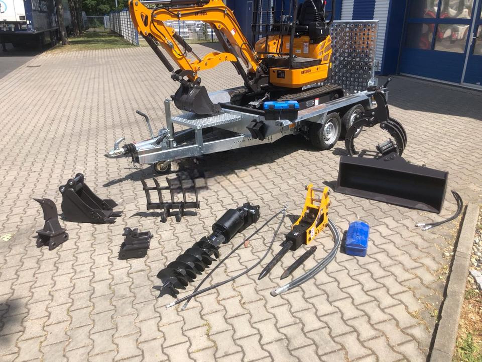 Minibagger BK1700JS +Tieflader +Zubehör *INKL.19% MWST*BERGER KRAUS*KUBOTA*JOYST*SOFORT! - Mini bager, Prikolica: slika 3 Minibagger BK1700JS +Tieflader +Zubehör *INKL.19% MWST*BERGER KRAUS*KUBOTA*JOYST*SOFORT! - Mini bager, Prikolica: slika 3