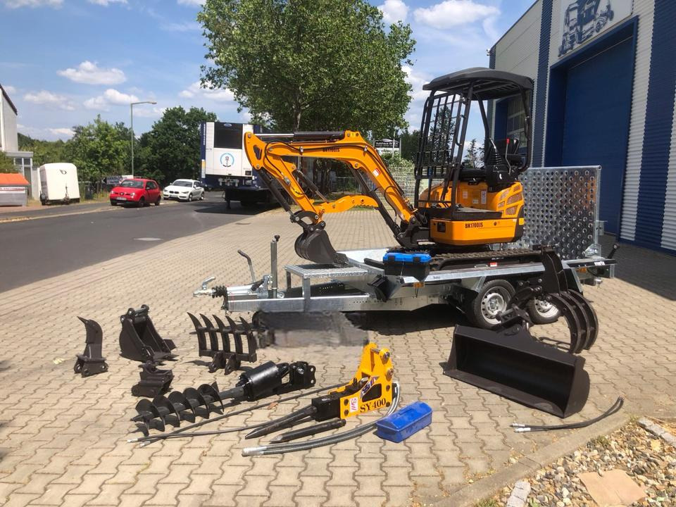 Minibagger BK1700JS +Tieflader +Zubehör *INKL.19% MWST*BERGER KRAUS*KUBOTA*JOYST*SOFORT! - Mini bager, Prikolica: slika 2 Minibagger BK1700JS +Tieflader +Zubehör *INKL.19% MWST*BERGER KRAUS*KUBOTA*JOYST*SOFORT! - Mini bager, Prikolica: slika 2