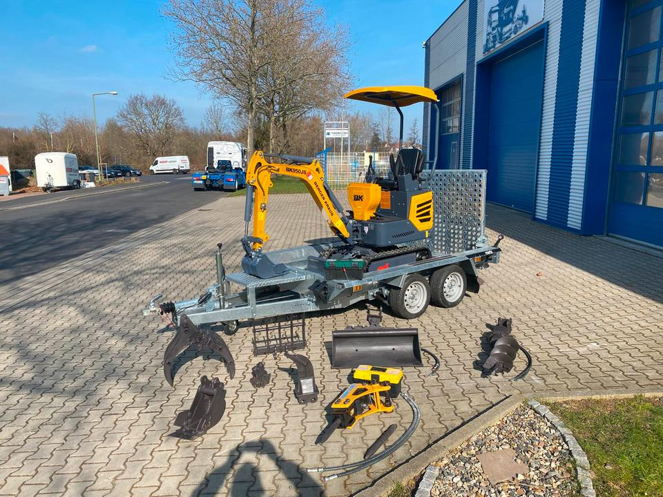 Minibagger BK950JS + Tieflader + Zubehör *INKL.19% MWST*BERGER KRAUS*JOYSTICK*SOFORT!* - Mini bager, Prikolica: slika 2 Minibagger BK950JS + Tieflader + Zubehör *INKL.19% MWST*BERGER KRAUS*JOYSTICK*SOFORT!* - Mini bager, Prikolica: slika 2