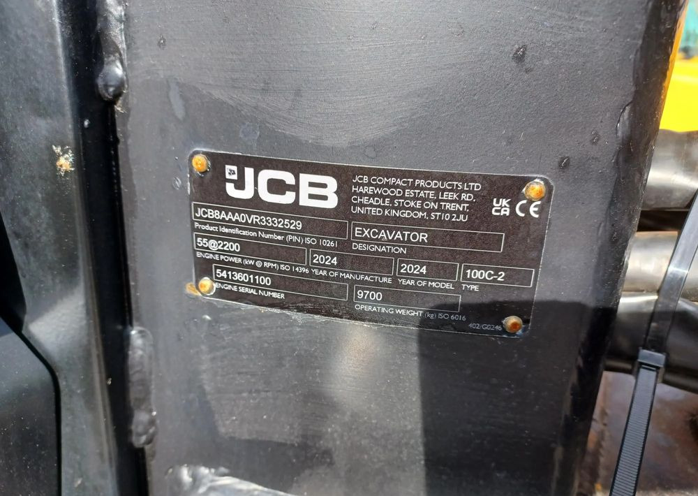 JCB Minikoparka gąsienicowa 100C-2 - Bager goseničar: slika 3 JCB Minikoparka gąsienicowa 100C-2 - Bager goseničar: slika 3