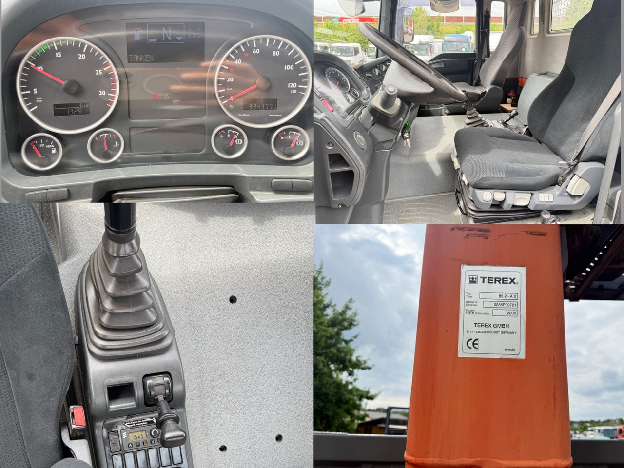 Tovornjak prekucnik, Tovornjak z dvigalom MAN TGA 18.350 Kran Terex: slika 15