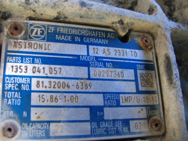 MAN TGX TGS EURO6 // Skrzynia biegow z retarderem 12 AS 2331 TD - Menjalnik za Tovornjak: slika 1 MAN TGX TGS EURO6 // Skrzynia biegow z retarderem 12 AS 2331 TD - Menjalnik za Tovornjak: slika 1