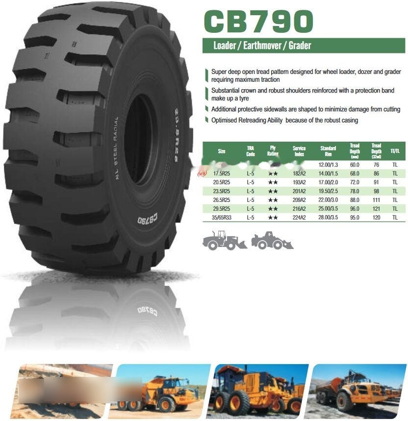 WestLake 17.5R25 CB790 L-5 182A2 - Guma za Bager nakladalec: slika 2 WestLake 17.5R25 CB790 L-5 182A2 - Guma za Bager nakladalec: slika 2