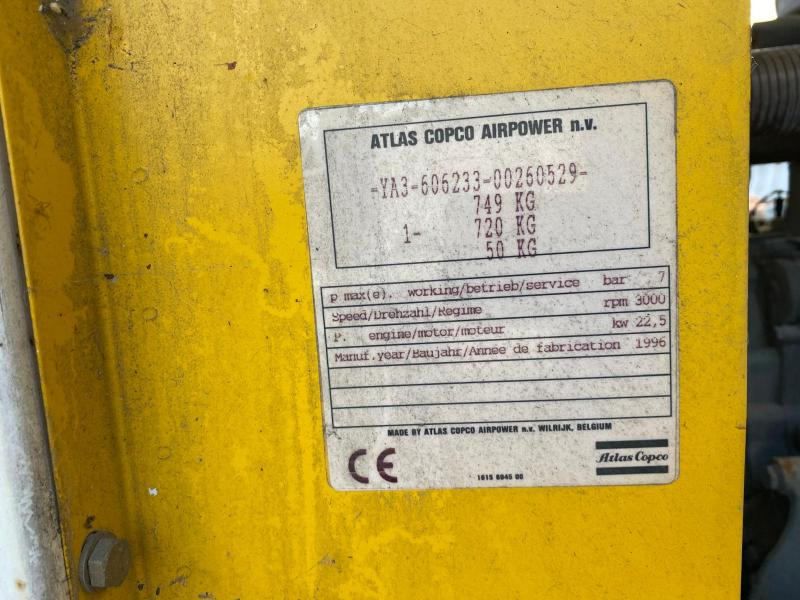 Zračni kompresor ATLAS COPCO XAS 56 Compresseur d'air sur roues: slika 10