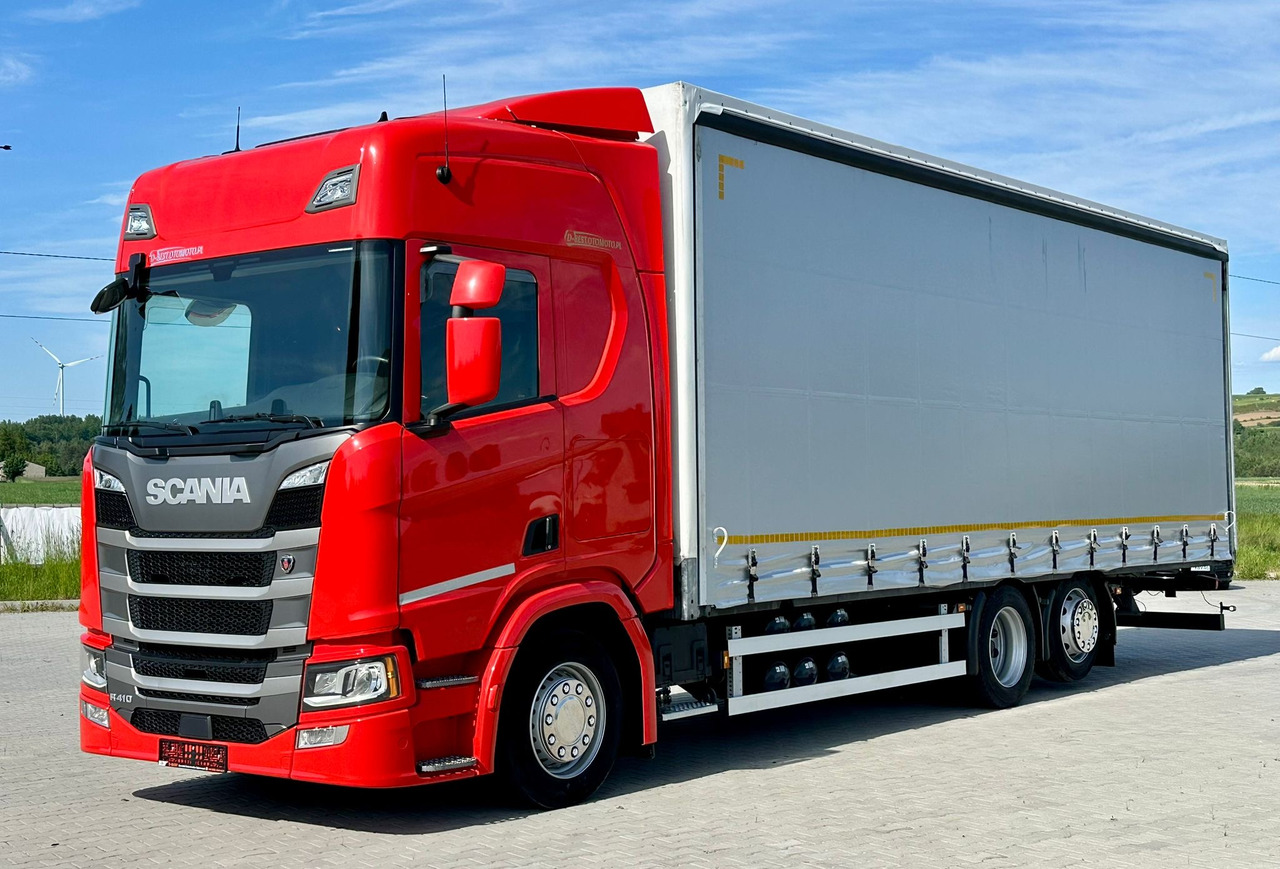 SCANIA R410 / FIRANKA / 21 EUROPALET / 8.5 M DŁUGOŚCI / 6x2 / PODWIESZA - Tovornjak s ponjavo: slika 2 SCANIA R410 / FIRANKA / 21 EUROPALET / 8.5 M DŁUGOŚCI / 6x2 / PODWIESZA - Tovornjak s ponjavo: slika 2