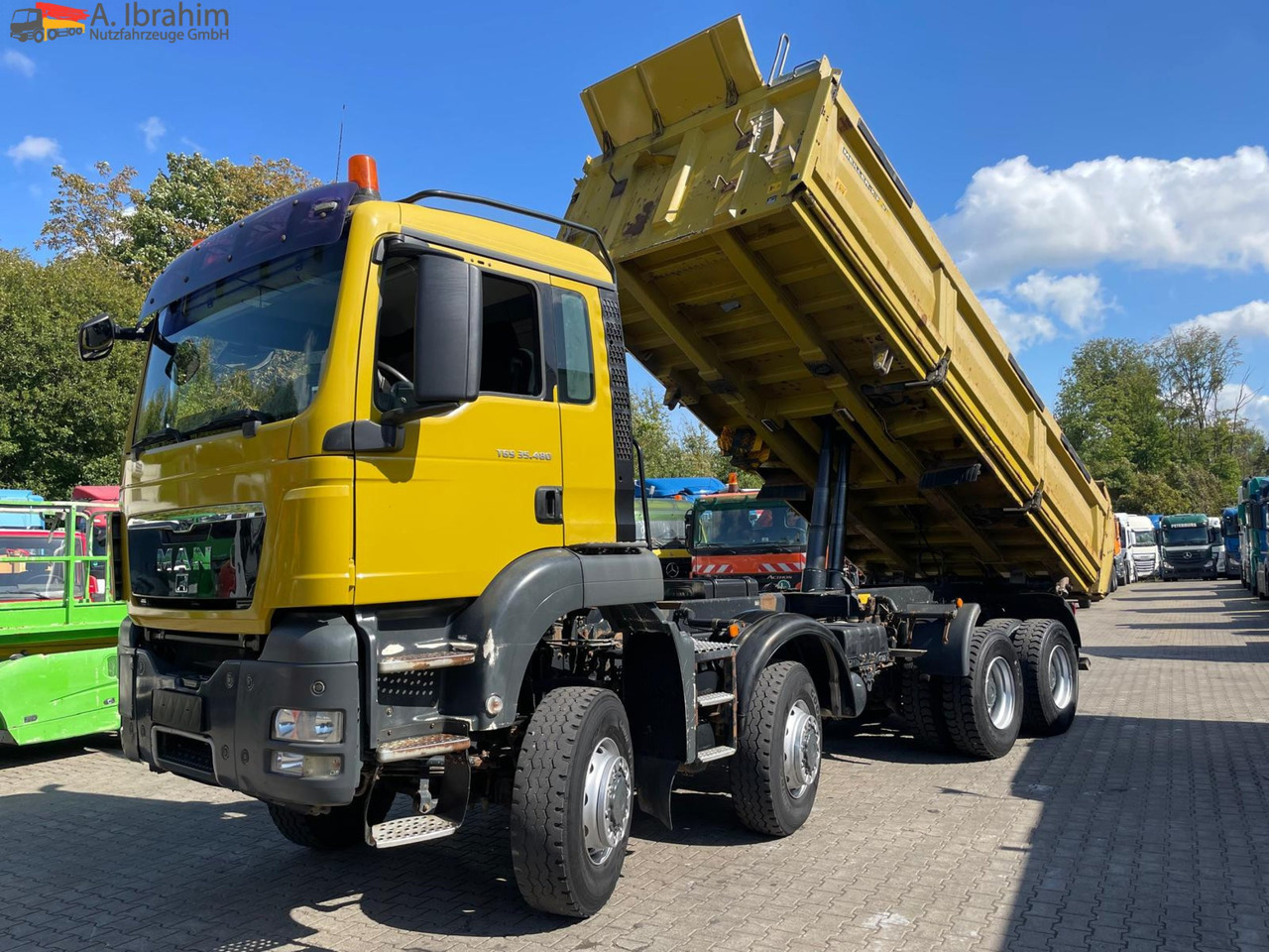 MAN TGS 35.480 3-Seiten Meiller | Bordmatik | 8x8 | Blatt Blatt | 3 Pedals - Tovornjak prekucnik: slika 1 MAN TGS 35.480 3-Seiten Meiller | Bordmatik | 8x8 | Blatt Blatt | 3 Pedals - Tovornjak prekucnik: slika 1