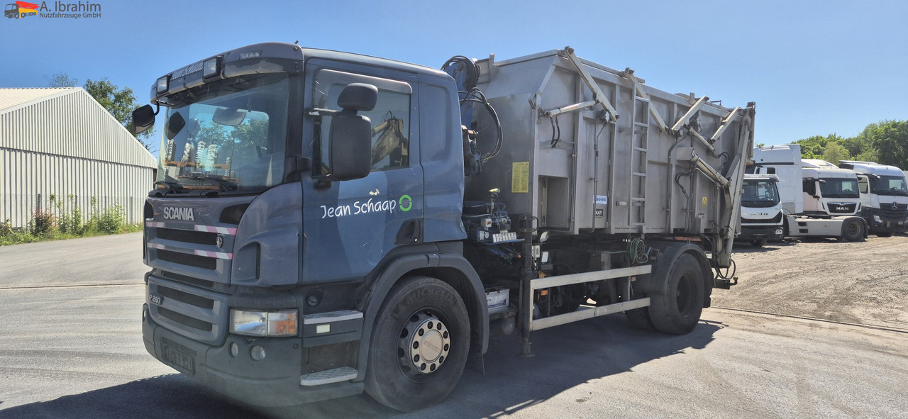 Scania P 280 Edelstahlkipper für Tierabfälle 2 Kammer - Tovornjak prekucnik, Tovornjak z dvigalom: slika 1 Scania P 280 Edelstahlkipper für Tierabfälle 2 Kammer - Tovornjak prekucnik, Tovornjak z dvigalom: slika 1