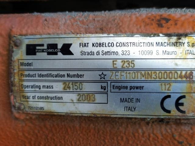 Fiat-Kobelco E 235  lizing Fiat-Kobelco E 235: slika 13