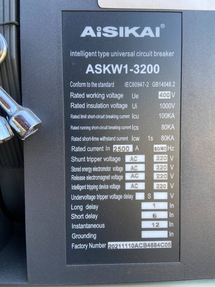 Aisikai ASKW1-3200 - Circuit Breaker 2500A - DPX-3 - Gradbena oprema: slika 5 Aisikai ASKW1-3200 - Circuit Breaker 2500A - DPX-3 - Gradbena oprema: slika 5
