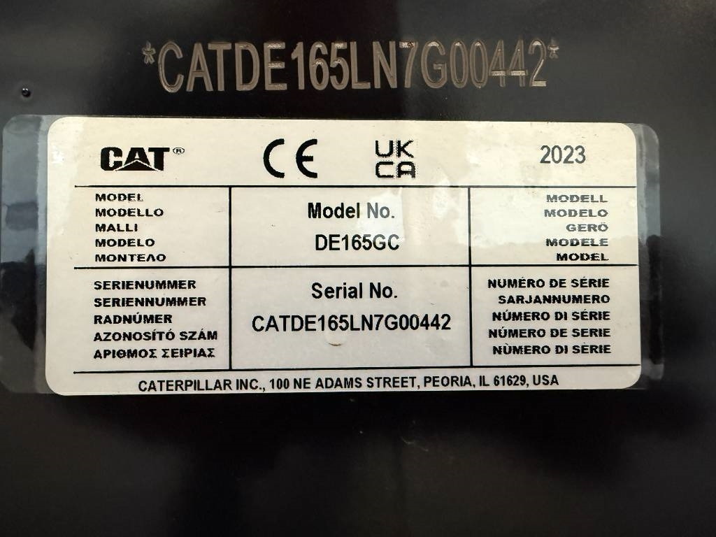 Nov Generator CAT DE165GC - 165 kVA Stand-by Generator - DPX-18210: slika 19