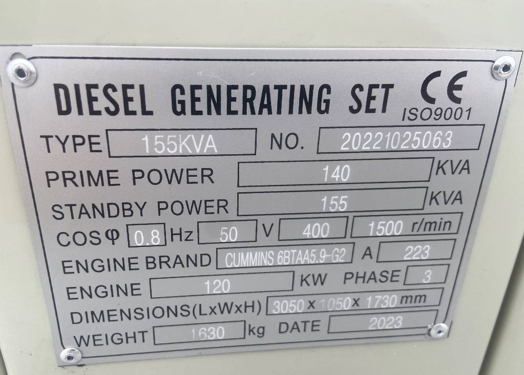 Cummins 6BTAA5.9-G2 - 155 kVA Generator - DPX-19837 - Generator: slika 4 Cummins 6BTAA5.9-G2 - 155 kVA Generator - DPX-19837 - Generator: slika 4