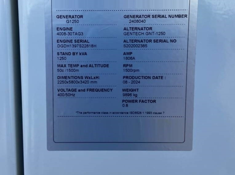 Perkins 4008TAG3 - 1.250 kVA Generator - DPX-21070  - Generator: slika 4 Perkins 4008TAG3 - 1.250 kVA Generator - DPX-21070  - Generator: slika 4