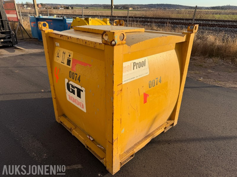 2011 Fuel Proof 1000L dieseltank m/ kran og koblinger - Gradbena oprema: slika 3 2011 Fuel Proof 1000L dieseltank m/ kran og koblinger - Gradbena oprema: slika 3