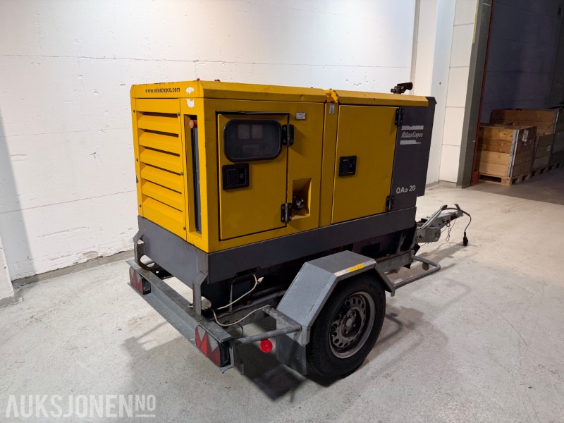 2014 Atlas Copco QAS 20 TR tilhengermontert aggregat - 20 KVA / 16 kW - Gradbena oprema: slika 4 2014 Atlas Copco QAS 20 TR tilhengermontert aggregat - 20 KVA / 16 kW - Gradbena oprema: slika 4