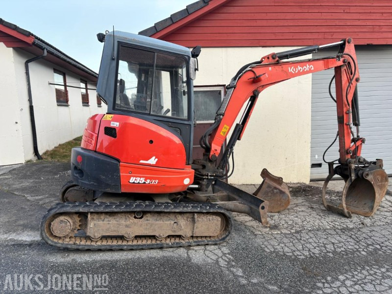 2014 Kubota U35-3α3 med 3-skuffer - Mini bager: slika 5 2014 Kubota U35-3α3 med 3-skuffer - Mini bager: slika 5