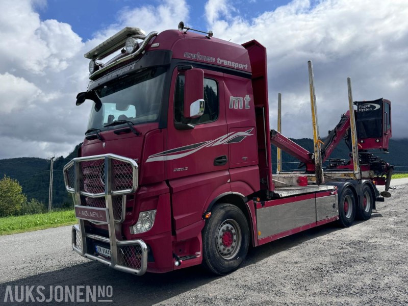 2014 Mercedes-Benz Actros 2663 - 6x4 - Tømmerbil med Palfinger Epsilon Tømmerkran med hytte - Navreduksjon - Tovornjak za prevoz lesa, Tovornjak z dvigalom: slika 1 2014 Mercedes-Benz Actros 2663 - 6x4 - Tømmerbil med Palfinger Epsilon Tømmerkran med hytte - Navreduksjon - Tovornjak za prevoz lesa, Tovornjak z dvigalom: slika 1