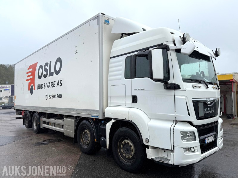 2016 MAN TGS 35.380, 36-paller, 480hk, baklem, sideåpning, cruise, ryggekamera, 2x S90 strøkasser - Tovornjak zabojnik: slika 3 2016 MAN TGS 35.380, 36-paller, 480hk, baklem, sideåpning, cruise, ryggekamera, 2x S90 strøkasser - Tovornjak zabojnik: slika 3