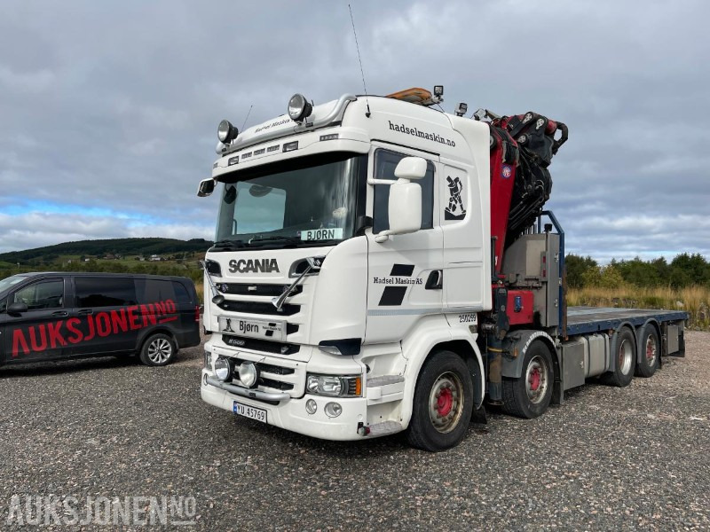 2016 Scania R-serie 8x2 HMF 85TM kranbil, Komplett karmsett, Kran sertifisert Aug 2025, Eu godkjent til 05.10.2026, klar til nye oppdrag ! - Tovornjak z dvigalom: slika 1 2016 Scania R-serie 8x2 HMF 85TM kranbil, Komplett karmsett, Kran sertifisert Aug 2025, Eu godkjent til 05.10.2026, klar til nye oppdrag ! - Tovornjak z dvigalom: slika 1
