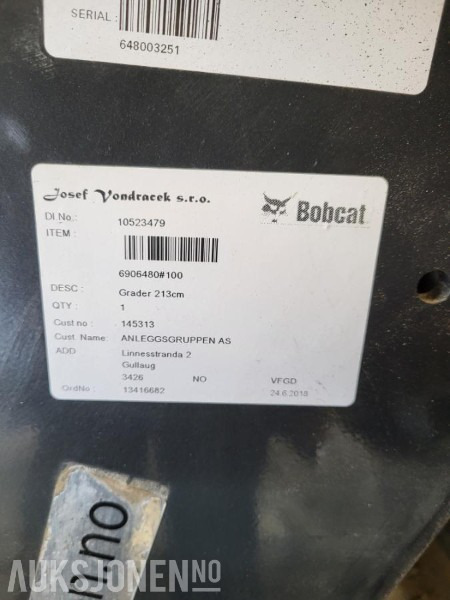 2018 Bobcat Grader 213 - Veiskrape til Bobcat - Gradbena oprema: slika 3 2018 Bobcat Grader 213 - Veiskrape til Bobcat - Gradbena oprema: slika 3