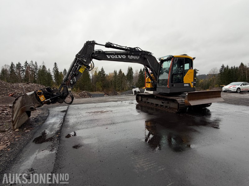 2023 Volvo ECR145EL beltegraver - HK feste - Engcon tiltrotator - Volvo pusseskuffe - Planeringsskjær - Sentralsmøring - Kun 837 timer - Bager: slika 1 2023 Volvo ECR145EL beltegraver - HK feste - Engcon tiltrotator - Volvo pusseskuffe - Planeringsskjær - Sentralsmøring - Kun 837 timer - Bager: slika 1