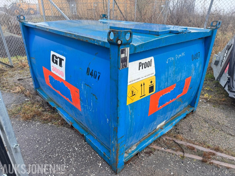 Fuel Proof GT 3000 dieseltank med elektrisk pumpe – 230V - Gradbena oprema: slika 1 Fuel Proof GT 3000 dieseltank med elektrisk pumpe – 230V - Gradbena oprema: slika 1