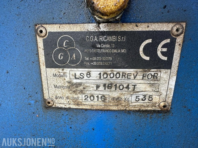 2016 C.G.A.1000REV FOR - KRATTKNUSER S50/S60 FESTE - Industrijska oprema: slika 2 2016 C.G.A.1000REV FOR - KRATTKNUSER S50/S60 FESTE - Industrijska oprema: slika 2