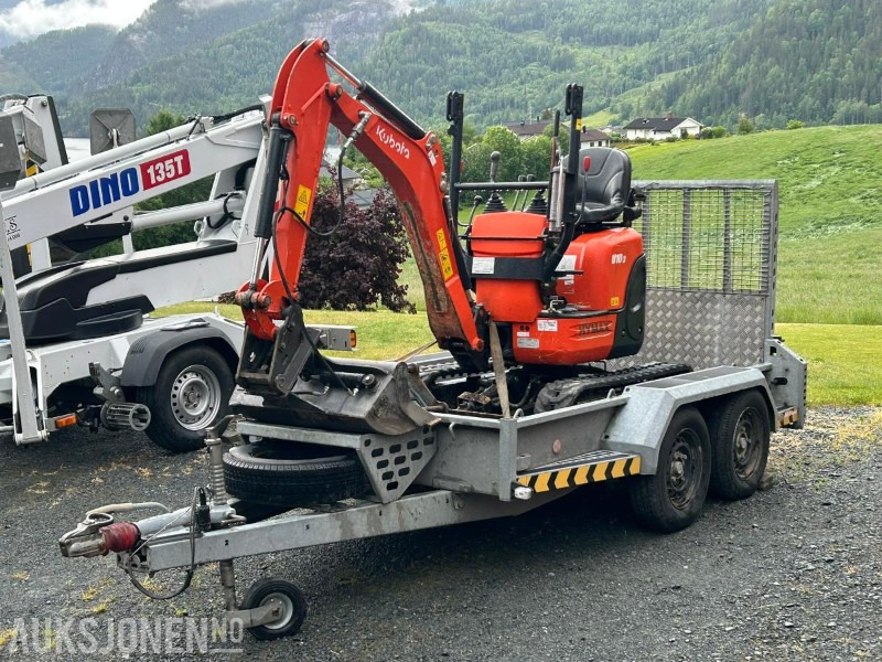 Kubota U10-3 Minigraver 2 skuffer m/tilhenger - Mini bager: slika 1 Kubota U10-3 Minigraver 2 skuffer m/tilhenger - Mini bager: slika 1