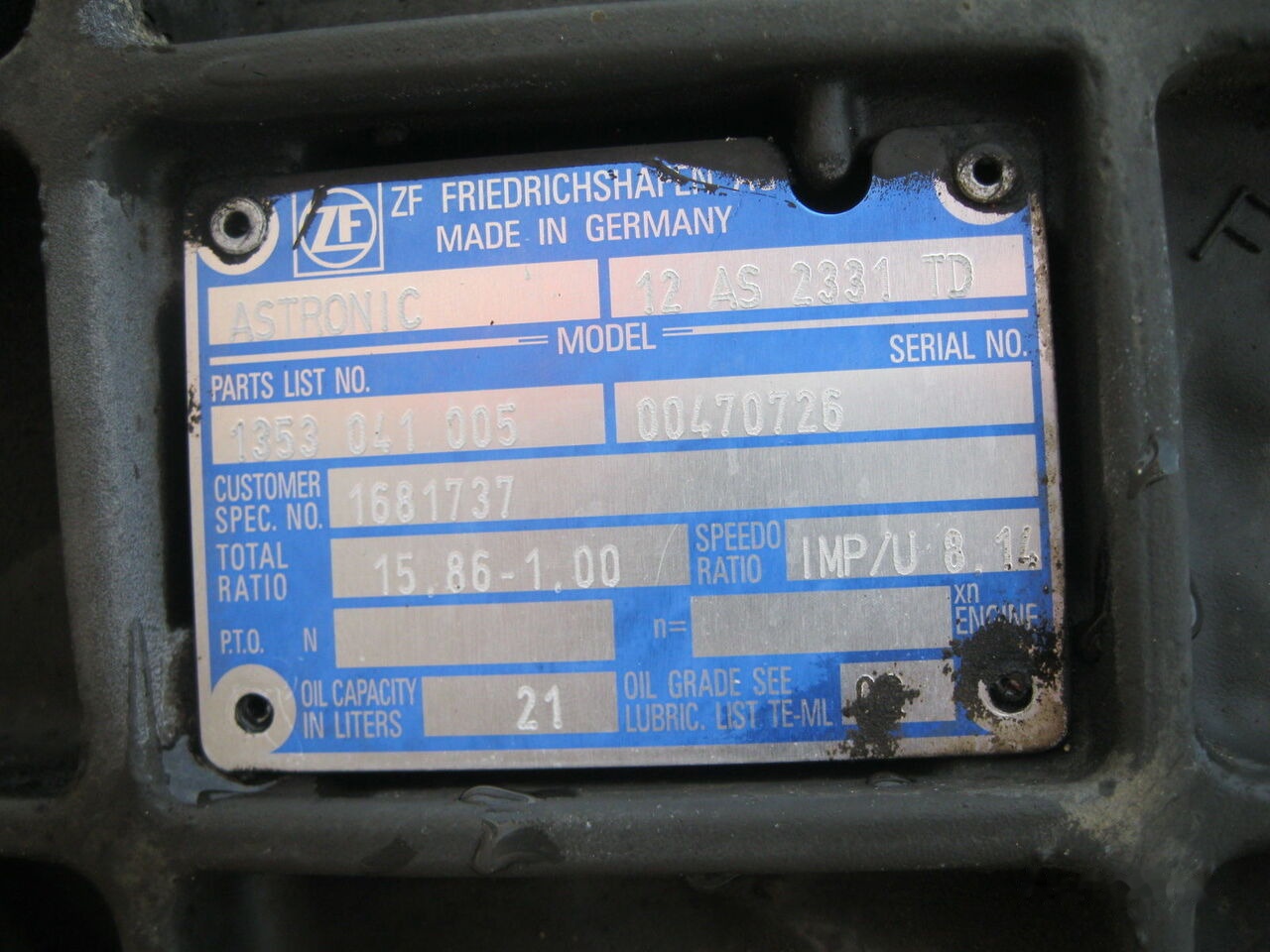 DAF 12AS2331 TD DAF XF 105 - Menjalnik za Tovornjak: slika 2 DAF 12AS2331 TD DAF XF 105 - Menjalnik za Tovornjak: slika 2