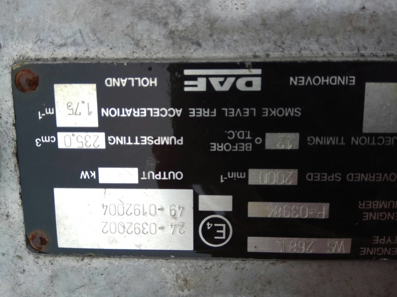 DAF ATI WS268 DAF ATI DAF 85 95 - Motor za Tovornjak: slika 3 DAF ATI WS268 DAF ATI DAF 85 95 - Motor za Tovornjak: slika 3