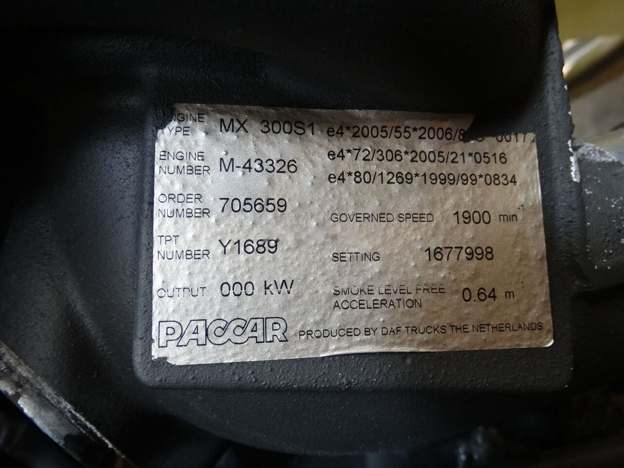 DAF MX300S1 410   DAF XF 105 - Motor za Tovornjak: slika 5 DAF MX300S1 410   DAF XF 105 - Motor za Tovornjak: slika 5