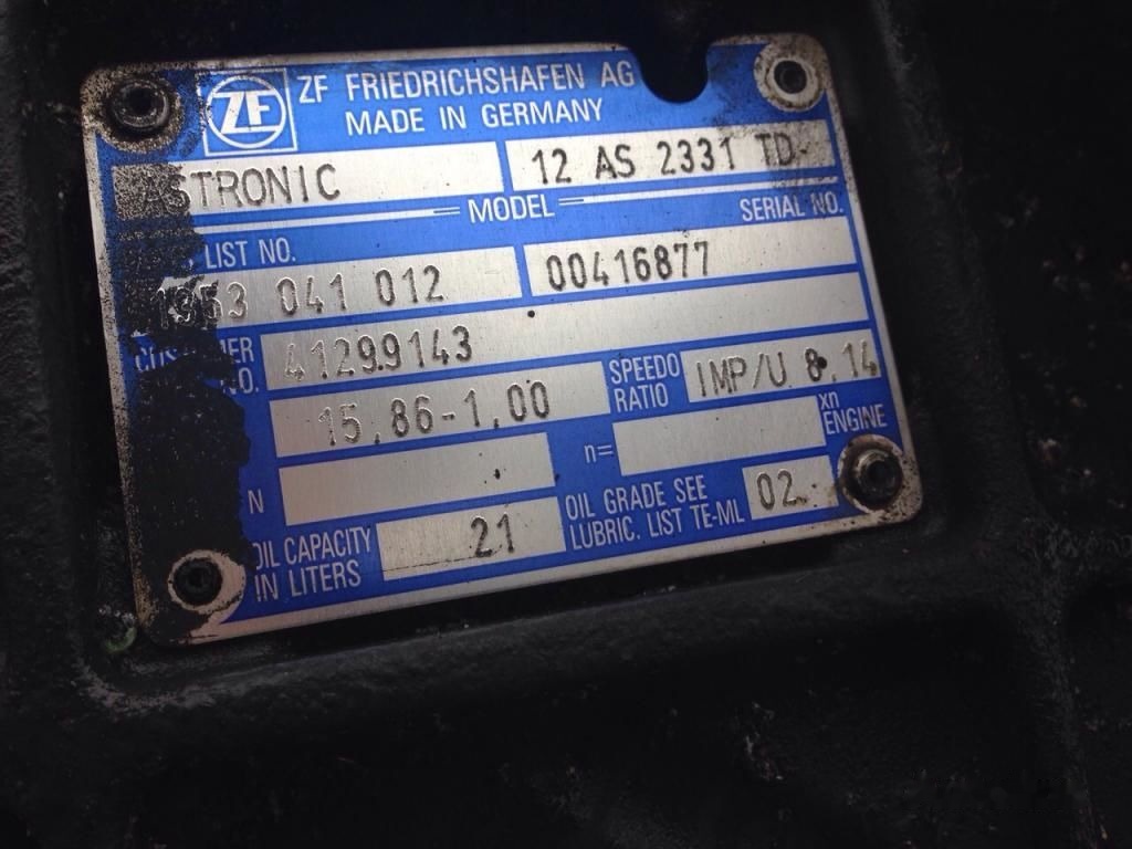 DAF XF105 12AS2331TD DAF XF 105 - Menjalnik za Tovornjak: slika 2 DAF XF105 12AS2331TD DAF XF 105 - Menjalnik za Tovornjak: slika 2