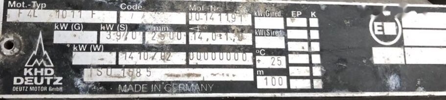 Deutz F4L1011F Kramer - Motor za Kolesni nakladalec: slika 3 Deutz F4L1011F Kramer - Motor za Kolesni nakladalec: slika 3