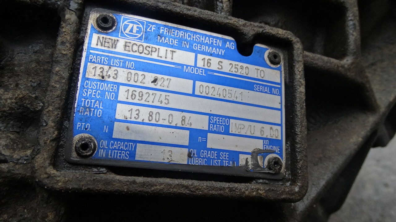 ZF 16S2520 TO MAN - Menjalnik za Tovornjak: slika 3 ZF 16S2520 TO MAN - Menjalnik za Tovornjak: slika 3