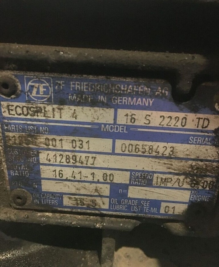 ZF Ecosplit 4 16S2220 TD 1356001031 - Menjalnik za Tovornjak: slika 2 ZF Ecosplit 4 16S2220 TD 1356001031 - Menjalnik za Tovornjak: slika 2