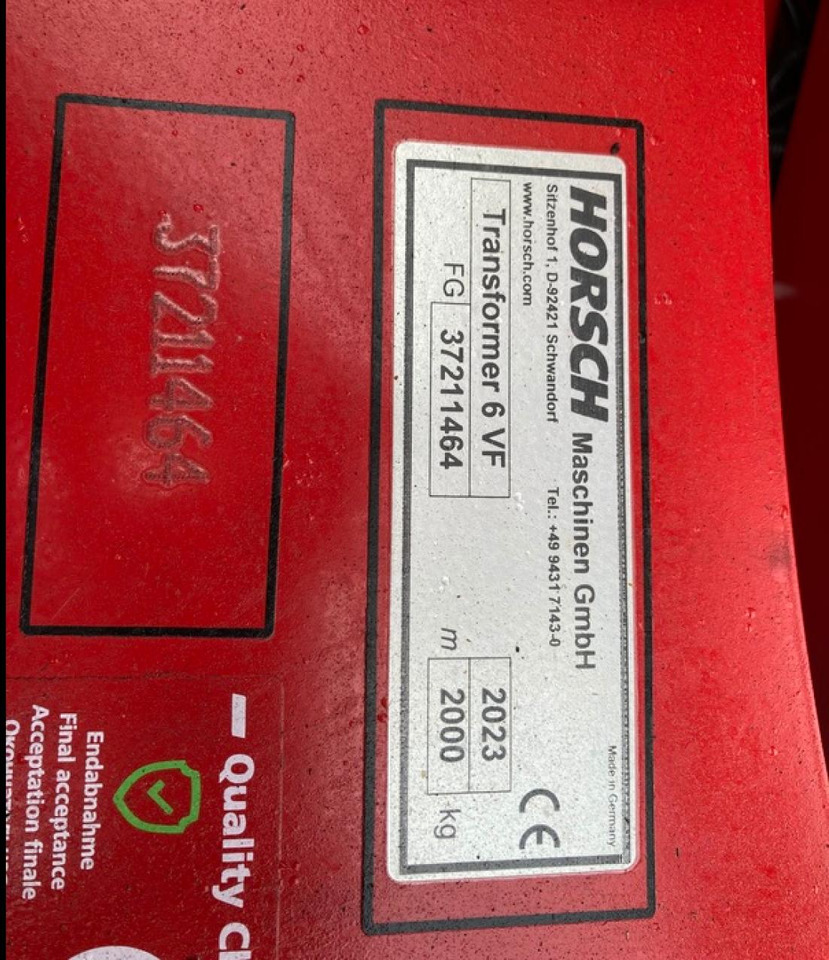 HORSCH TRANSFORMER 6 VF - Oprema za obdelavo tal: slika 5 HORSCH TRANSFORMER 6 VF - Oprema za obdelavo tal: slika 5