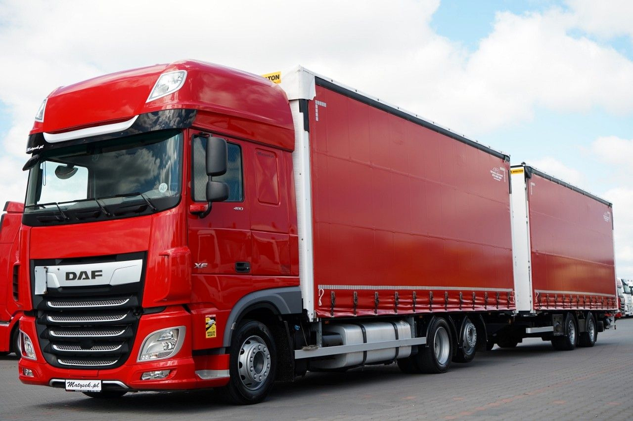 DAF XF 480 / ZESTAW TANDEM / 120 M3 / PRZEJAZDOWY / - Tovornjak s ponjavo: slika 2 DAF XF 480 / ZESTAW TANDEM / 120 M3 / PRZEJAZDOWY / - Tovornjak s ponjavo: slika 2