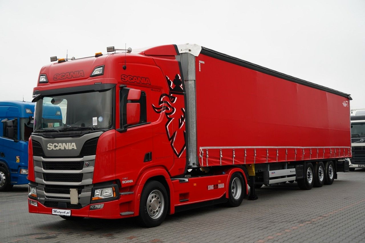 Scania R 450 / ZESTAW / + SCHMITZ / FIRANKA STANDARD / - Vlačilec: slika 1 Scania R 450 / ZESTAW / + SCHMITZ / FIRANKA STANDARD / - Vlačilec: slika 1