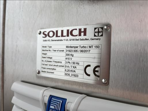 Oprema za predelavo živil Sollich Minitemper Turbo MT150 Chocolate tempering machine: slika 9