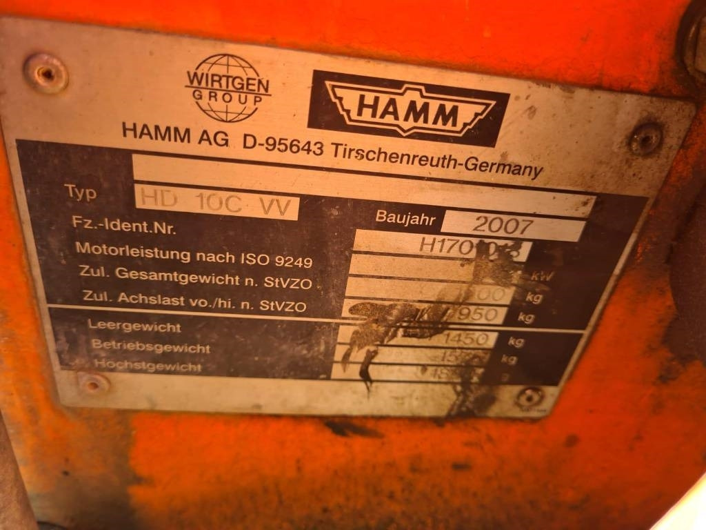 Hamm HD 10 C FOR PARTS - Cestni valjar: slika 4 Hamm HD 10 C FOR PARTS - Cestni valjar: slika 4