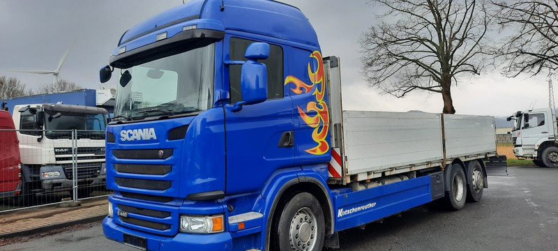 Scania G440 Pritsche 6x2 Kran am Heck vor - Tovornjak s kesonom, Tovornjak z dvigalom: slika 1 Scania G440 Pritsche 6x2 Kran am Heck vor - Tovornjak s kesonom, Tovornjak z dvigalom: slika 1
