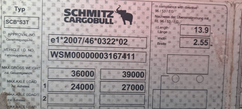 Schmitz Cargobull SCS 24 Plane Spriegel - Polprikolica s ponjavo: slika 5 Schmitz Cargobull SCS 24 Plane Spriegel - Polprikolica s ponjavo: slika 5