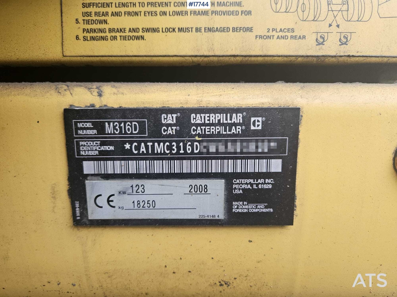 Bager na kolesih 2008 CAT M316D: slika 14