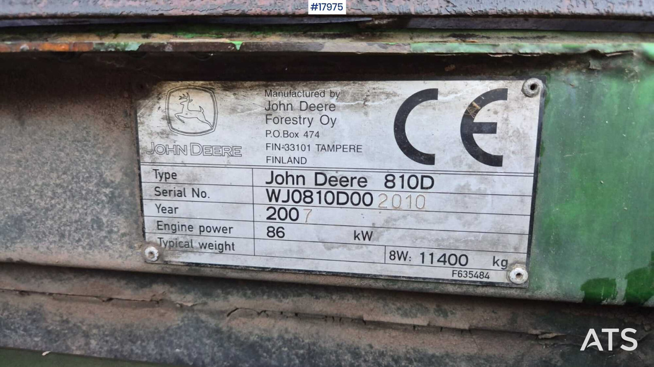 Forvarder John Deere 810D forwarder (2007): slika 8 Forvarder John Deere 810D forwarder (2007): slika 8