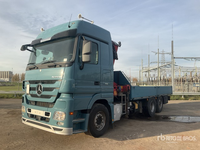 2012 Mercedes-Benz Actros 930.20 2012 HMF 3000-K3 Articulated Bo ... Flatbed Truck with Crane - Tovornjak s kesonom, Tovornjak z dvigalom: slika 1 2012 Mercedes-Benz Actros 930.20 2012 HMF 3000-K3 Articulated Bo ... Flatbed Truck with Crane - Tovornjak s kesonom, Tovornjak z dvigalom: slika 1