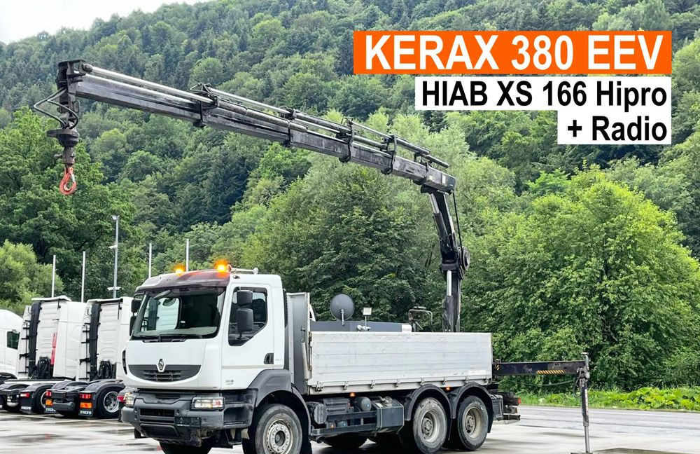 Renault Kerax 380 EEV // Skrzynia Burtowa // HIAB XS166 Hipro + Radio // Zwolnice // // - Tovornjak z dvigalom, Tovornjak s kesonom: slika 1 Renault Kerax 380 EEV // Skrzynia Burtowa // HIAB XS166 Hipro + Radio // Zwolnice // // - Tovornjak z dvigalom, Tovornjak s kesonom: slika 1