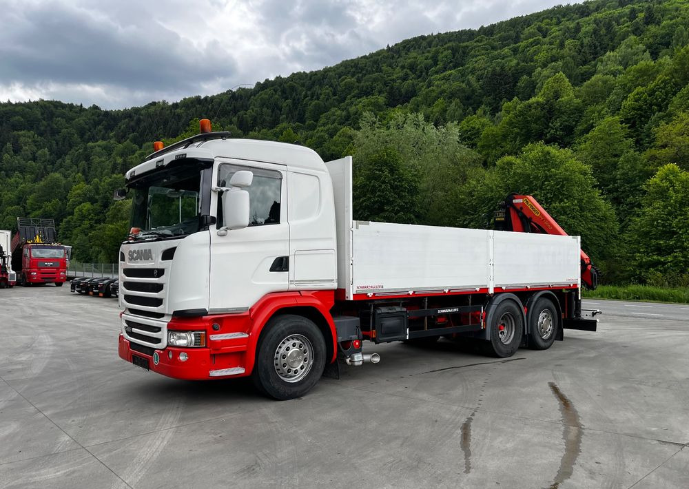 Scania G450 // 6x2// Skrzynia 6.40x2.49 // HDS Palfinger // Oś skrętna podnoszona // - Tovornjak z dvigalom, Tovornjak s kesonom: slika 2 Scania G450 // 6x2// Skrzynia 6.40x2.49 // HDS Palfinger // Oś skrętna podnoszona // - Tovornjak z dvigalom, Tovornjak s kesonom: slika 2